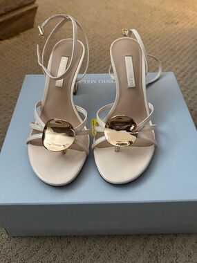 Cream Strappy Heels